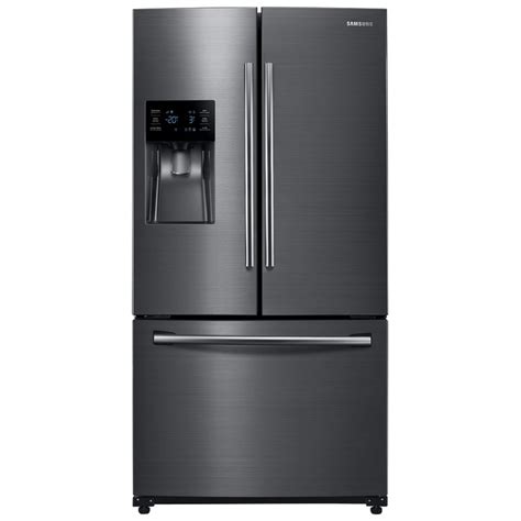 lowe black stainless steel refrigerator